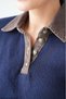 Women's Denim Detailed Polo Neck Knitwear Sweater - 3
