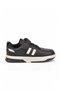 Velcro Fastened Thick Comfortable Sole Black Unisex Children's Walking and Sports Shoes Sneaker Foor - 2
