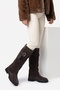 Pedro Anthracite Suede Genuine Leather Buckle Women's Thick Soled Boots - 2