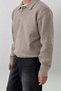 Men's Polo Collar Oversize Knit Sweater – Comfortable Fit - 5