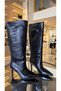 Imported Croco Leather Wide Toe Women's Boots - 4