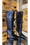 Imported Croco Leather Wide Toe Women's Boots - 5