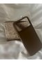 iPhone 18Pro Chocolate Coffee Figured Inside Velvet Silicone Case - 3