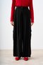 Women's Cargo Pocket Palazzo Trousers Black