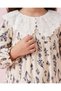 Girls Cream Floral Printed Long Sleeve Dress - 3