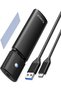 علبة ألومنيوم لمحرك أقراص M.2 SATA SSD، محول USB-C بسرعة 5Gbps بدون أدوات، قارئ USB 3.2 M.2 SATA، وحدة تخزين خارجية.
