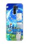 Redmi 9 Compatible Transparent Phone Case with Jellyfish and Cat Print