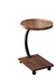 C Shaped Side Table with Wheels, Modern C Table End Table for Sofa and Bed, Small Couch Tables That - 7