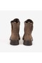 Women's Rubber Sole 4.5cm Heeled Suede Leather Boots 51430-1 - 4