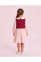 Girls Pink Embroidered Collar Long Sleeve Dress - 4