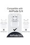 Silicone Case for AirPods 5/4 with Keychain, Black - 2
