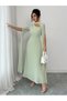 Rochie maxi, verde - 7