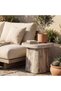 Stone Pillar Mgo Side Table | All Weather 1 Piece Outdoor - 4