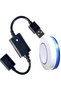 USB Remote Control Switch with Wireless Key Fob, LED Indicator, Black (White)