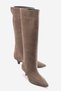 Bally Mink Suede Genuine Leather Women's Short Heeled Boots
