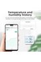 مقياس حرارة ورطوبة ذكي للغرف، مقياس رطوبة رقمي صغير عالي الدقة، شاشة كبيرة مع إضاءة خلفية - 5