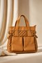 Gabriel Women's Quilted Large Size Hand and Shoulder Bag-Tan - 2