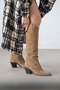 Petra Women's Genuine Leather Suede Boots Rome Beige Suede - 2