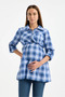 Plaid Cotton Maternity Shirt - 4