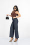 Women's Winter Laci Milena Belted High-Waisted Wide-Leg Denim Trousers 30428 - 5