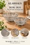 DURU DUO 2-Piece Stainless Steel Wire Strainer Set, 20 and 24 cm – Double-Handled Kitchen Strainer