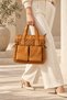 Gabriel Women's Quilted Large Size Hand and Shoulder Bag-Tan - 3