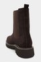 Lennon Bitter Brown Suede Leather Thick Sole Women's Chelsea Boots - 8