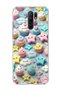 Redmi 9 Compatible Pastel Cake Star Printed Transparent Phone Case