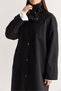 Women's Lined Stand Collar Pocket Detailed Snap Closure Long Trench Coat 2855 60286592 - 7