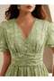 Rochie maxi, verde - 7