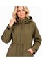 Waist-Tie Hooded Lined Cap - 3