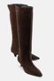 Bally Brown Suede Genuine Leather Women's Short Heeled Boots