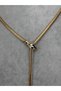 Snake Chain Silver Detailed Adjustable Geometric Figured Long Dangle Y Model Women's Necklace - 2