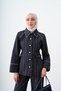 Women's Striped Slim Jeans Set Navy Blue - 3