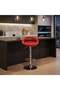 Lewis Bar Stool Red/Silver 46x45x98cm