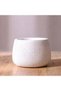 Fiber Clay Pot With Symmetry Stripes Outdoor Plants Pot Garden Decor| Decorative Planters For Home Garden 29 x 29 x 20 cm - White - 3