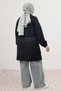 63025 Large Size Snap Detailed Modal Cap - Black - 5