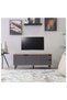 Modesto TV Cabinet For Up To 32 Inches TV Entertainment Modern Design Wall Unit Furniture Wooden TV Stand For Living Room Bedroom TV Rack L 120 xW 40 xH 49 cm Cherry/Dark Grey