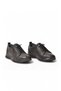 Orthopedic Comfortable Sole Lace-Up Black Genuine Leather Women's Casual Shoes 3600 - 4