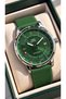 Green Silicone Cord, Green Dial, in Stylish Box, Men's Wristwatch+Bracelet - 2