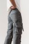 Lacerift Eyelet Lace-Up Detailed Cargo Pocket Baggy Jean Men's Trousers - 6