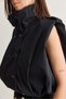 Women's Stand Collar Double Breasted Buttoned Epaulet and Pocket Detailed Sleeveless Balloon Vest 5672 60286666 - 6