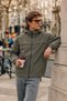 Men's Hooded Zippered Casual Seasonal Raincoat - 3