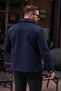 Men's Double Zip Detail Melton Jacket - 3