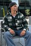 Men's Plaid Hooded Casual Zippered Green Lumberjack Jacket - 4