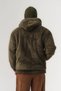 Revershell Reversible Zippered Hooded Plush Men's Coat - 4