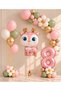 Party 8 Years Old Pink Deer 1-9 Years Birthday Balloon Set – Gold and Sage Green