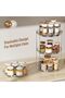 2 Tier Lazy Susan Turntable Organizer 9.25'' Rotating Spice Rack Organization For Cabinet, Kitchen Pantry Organizer, Countertop, Spining Makeup Bathroom Vanity, Clear - 6