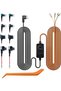 طقم توصيل كهربائي متعدد الأحجام لكاميرا لوحة القيادة مع مؤشر الجهد، منفذ طاقة USB-C، يعمل على مدار 24 ساعة