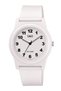 38mm Waterproof Unisex Wristwatch with White Bold Numbers Silicone Watchband - 4